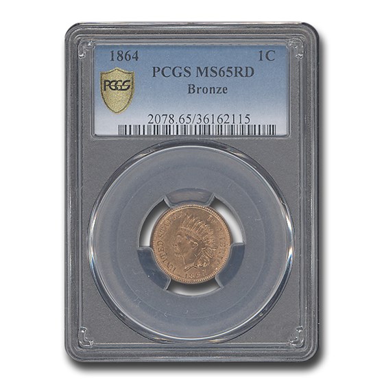 1864 Indian Head Cent MS-65 PCGS (Red, Bronze) 1864 Indian Head Cent MS-65 PCGS (Red, Bronze)